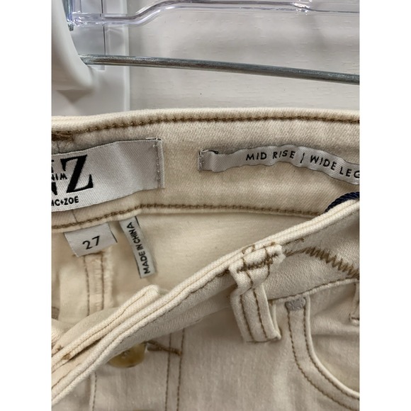 Nic+Zoe‎ Jeans NZ Mid Rise Womens Size 27 Canvas Denim Fly Button Wide Leg - Picture 6 of 11